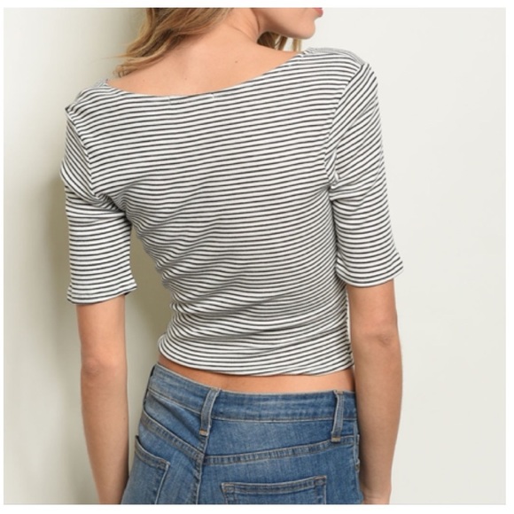 LAST L❤️Sexy striped crop top - Picture 8 of 8